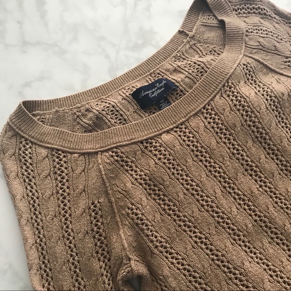 American Eagle Outfitters Sweaters - American Eagle | 3/4 sleeve Brown Sweater sz S